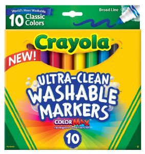 Marker Crayola Washable Broadline Classic 10 (FS)