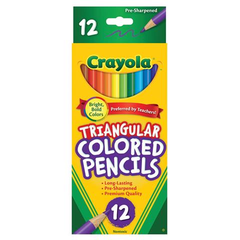 Pencil Coloured Crayola Triangular 12