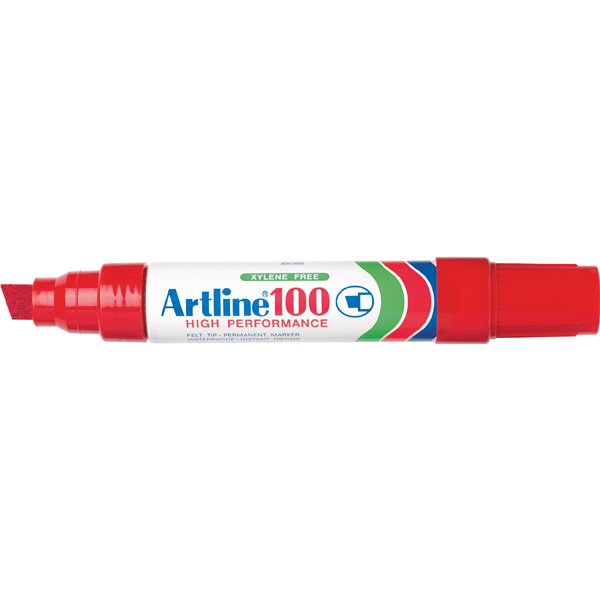 Marker Artline 100 Chisel Tip Red