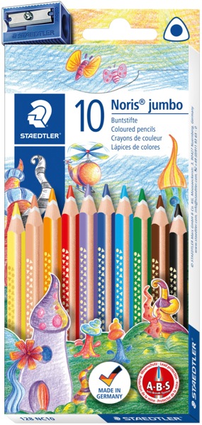 Pencil Coloured Triangular Staedtler Jumbo 10