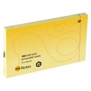 Notes Marbig 75x125mm Yellow (FS)