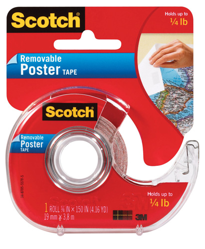 Tape Poster Scotch 109 19mm x 3.8M Removable With Dispenser (FS)