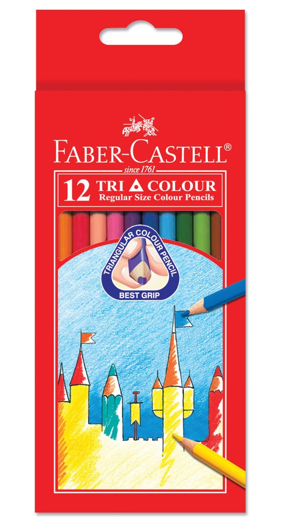 Pencil Coloured Faber Tri Grip 12