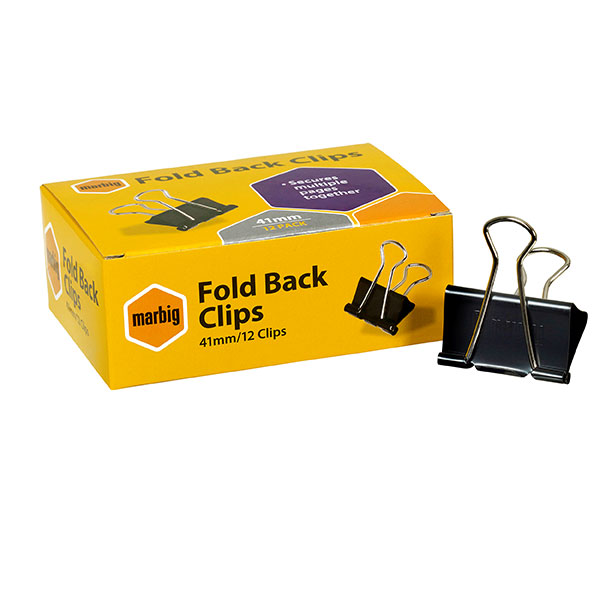 Fold Back Clips 41mm Bx12 (FS)