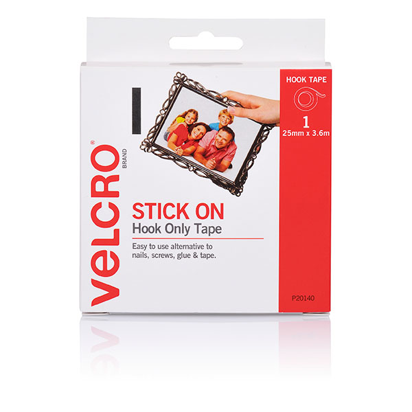Velcro Hook Only Strip 25mm x 3.6M White