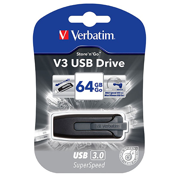 USB Thumbdrive V3 3.0 Verbatim 64GB (FS)