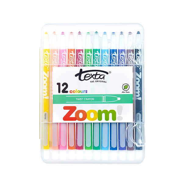 Crayons Texta Zoom Twist Case 12