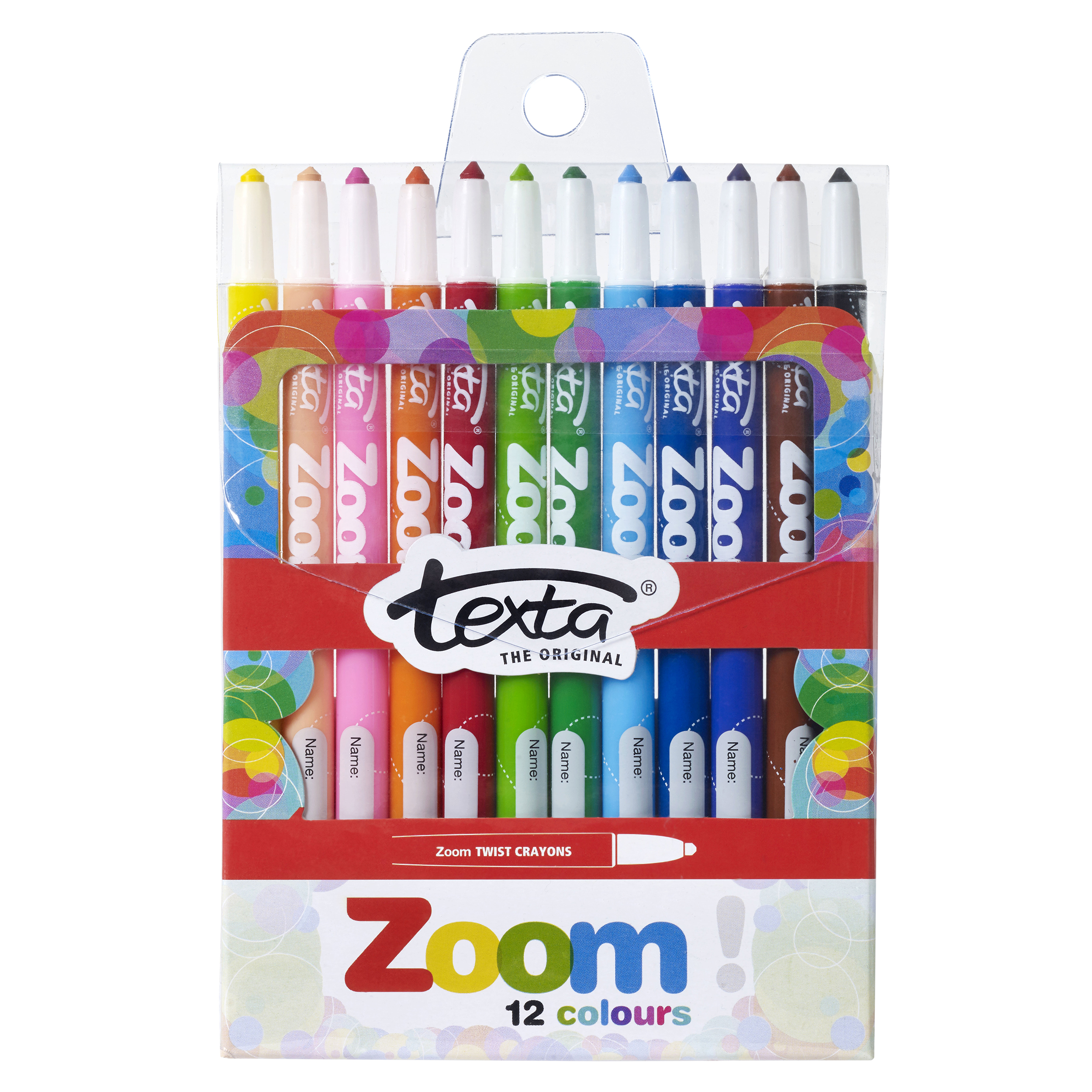 Crayons Texta Zoom Twist Wallet 12