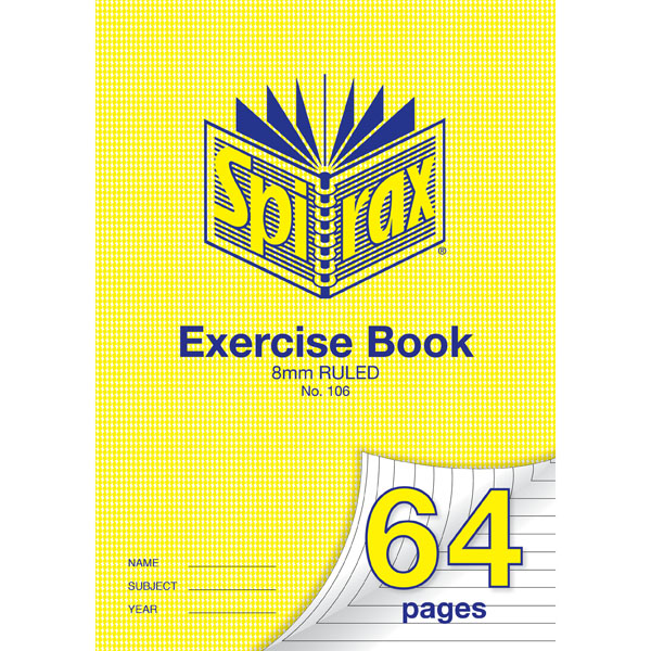 Exercise Book Spirax A4 64 Page 8mm