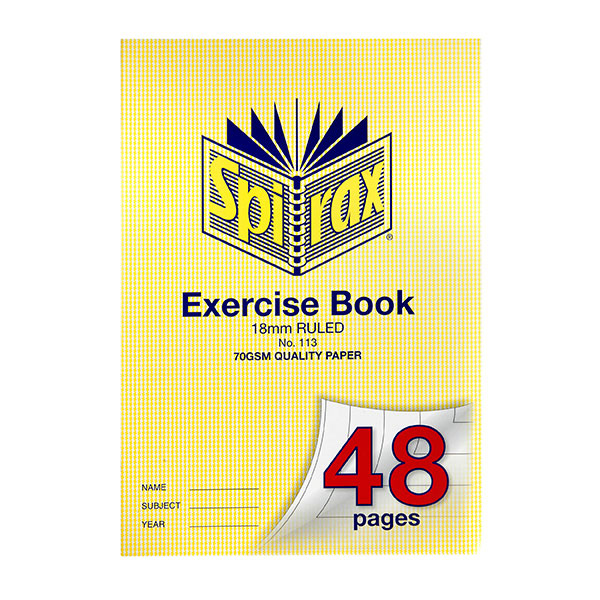 Exercise Book Spirax A4 48 Page 18mm Ruled