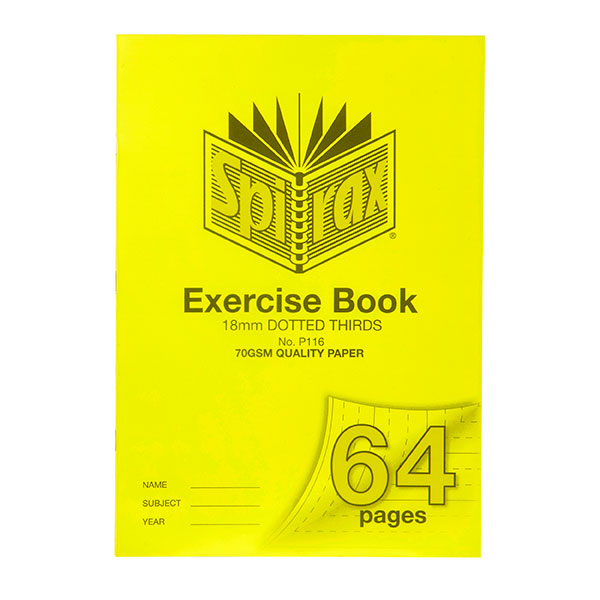Exercise Book Spirax P105 Poly Cover A4 48 Page 24mm Dotted Thirds (FS)