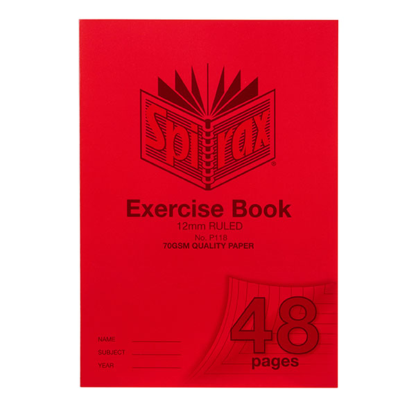Exercise Book Spirax A4 48 Page 12mm Ruled With Cover