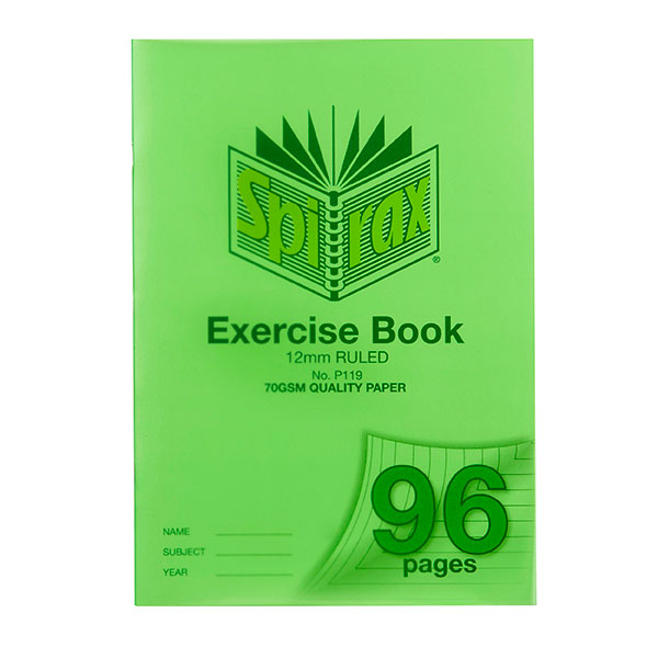 Exercise Book Spirax A4 96 Page 12mm Ruled With Cover