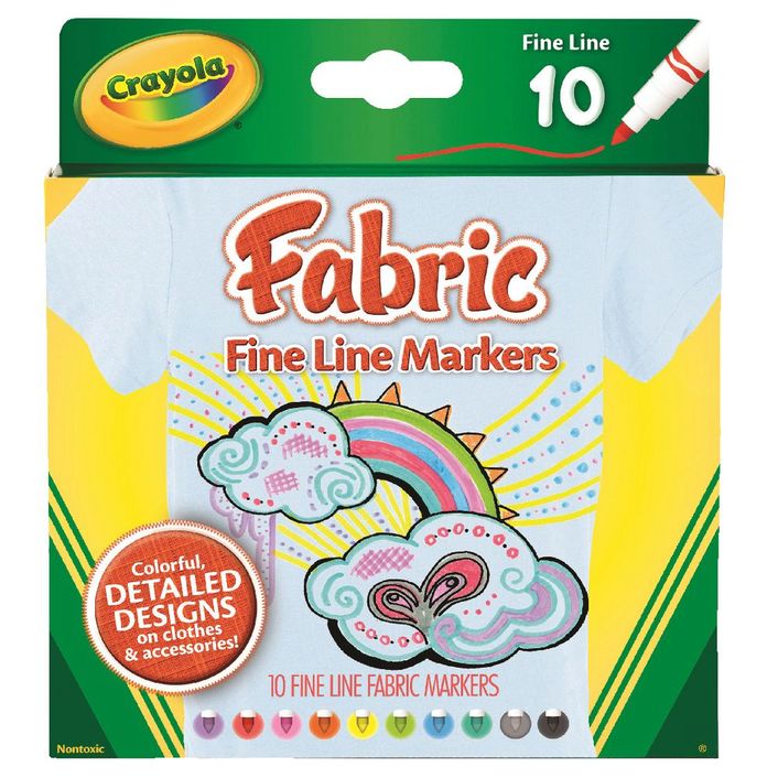 Marker Fabric Crayola Medium Tips Pkt10