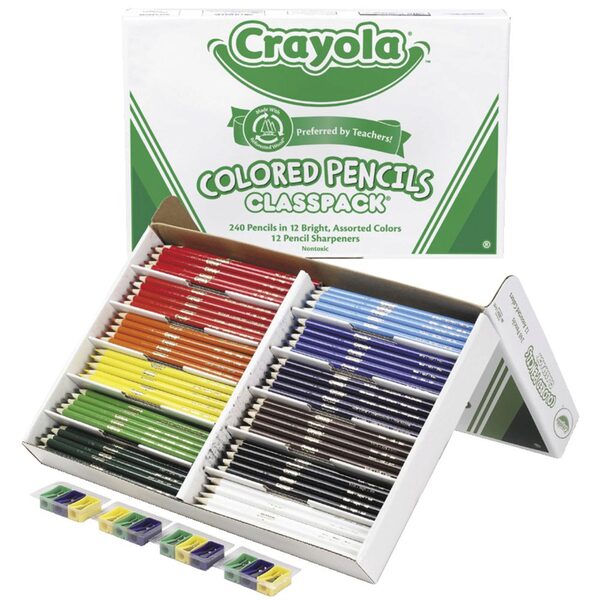 Pencil Coloured Crayola 12 Colours Class Pack 240 (FS)