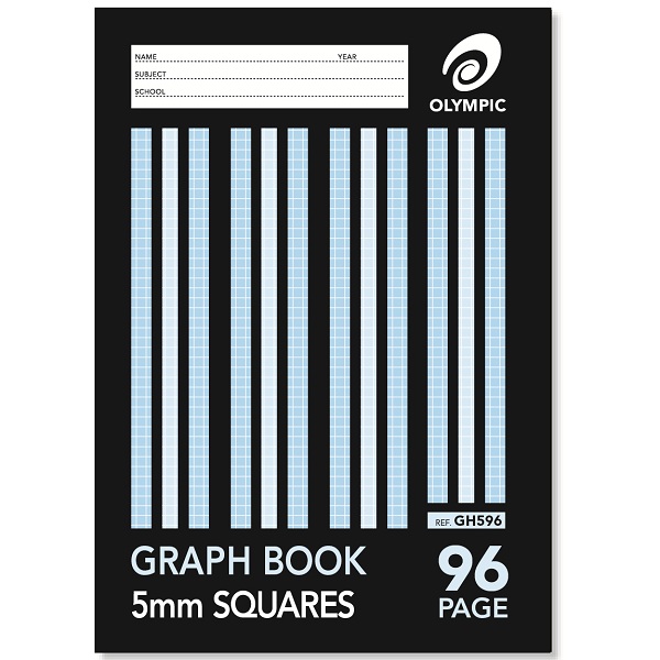Graph Book A4 96 Page 5mm Grid