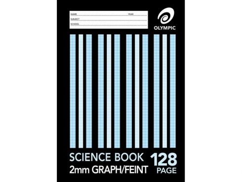 Science Bk A4 128 Page 2mm Feint Graph