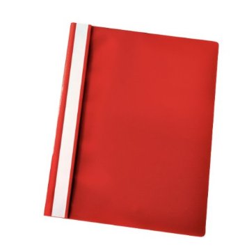 Flat File A4 Plastic Clear Cover Red