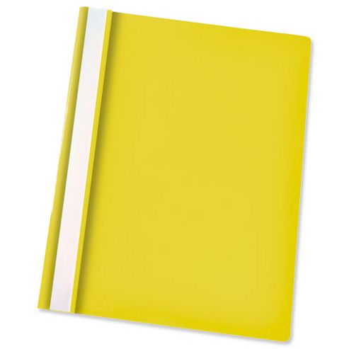 Flat File A4 Plastic Clear Cover Yellow