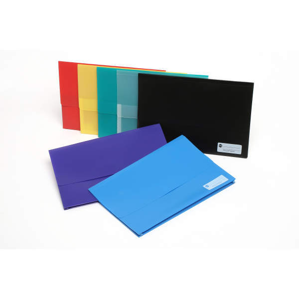 Document Wallet Plastic Blue