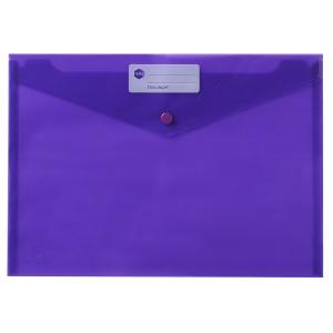 Document Wallet A4 With Button Purple