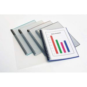Display Book A4 20 Inserts Clear Front Green