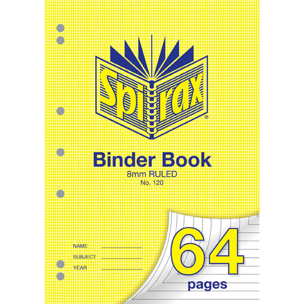 Binder Book Spirax A4 64 Page 8mm