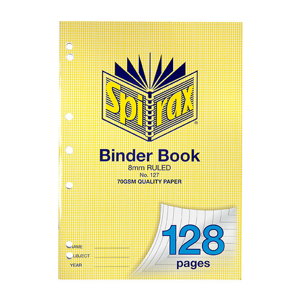 Binder Book Spirax A4 128 Page 8mm