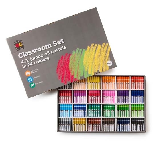 Jumbo Oil Pastels Classroom Set 432 Pieces (FS)