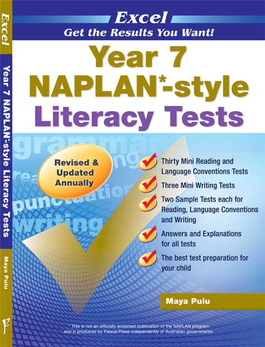Excel Year 7 Naplan Style Literacy Tests
