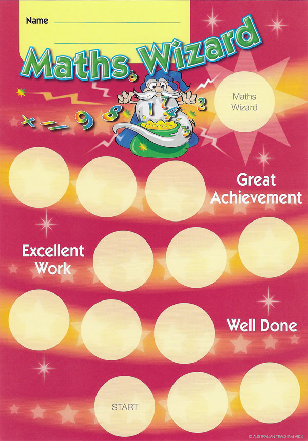 Maths Wizard Achievement Cards (PAPER) Pack 35