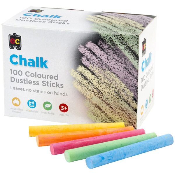Chalk Classroom EC Assorted Bx100 (FS)