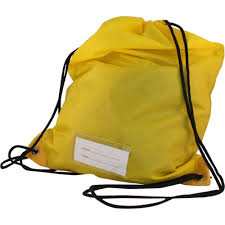 Book Bag 330mm x 440mm Drawstring Yellow