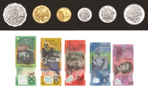 Australian Magnet Money Notes and Coins