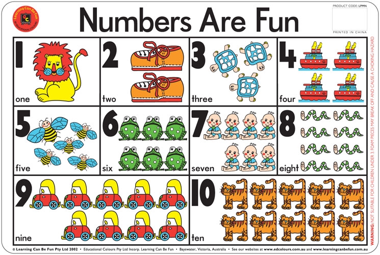 Numbers Are Fun Placemat