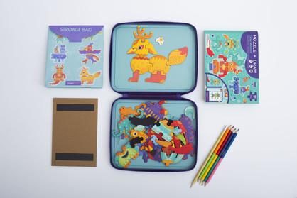 Puzzle and Draw Magnetic Kit - Crazy Monsters