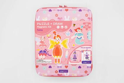 Puzzle and Draw Magnetic Kit - Fairies