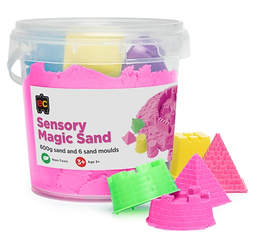 Sensory Magic Sand 600g Pink With Moulds