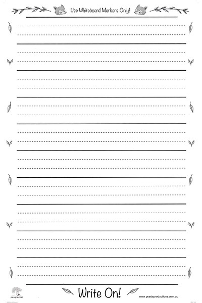 Write On Chart Dotted Thirds Laminated 100cm x 63.5cm