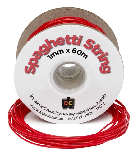 Spaghetti String 60m Roll Red