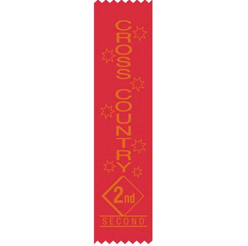 SMS #SR16 2nd Place Cross Country Satin Ribbons Pack 100