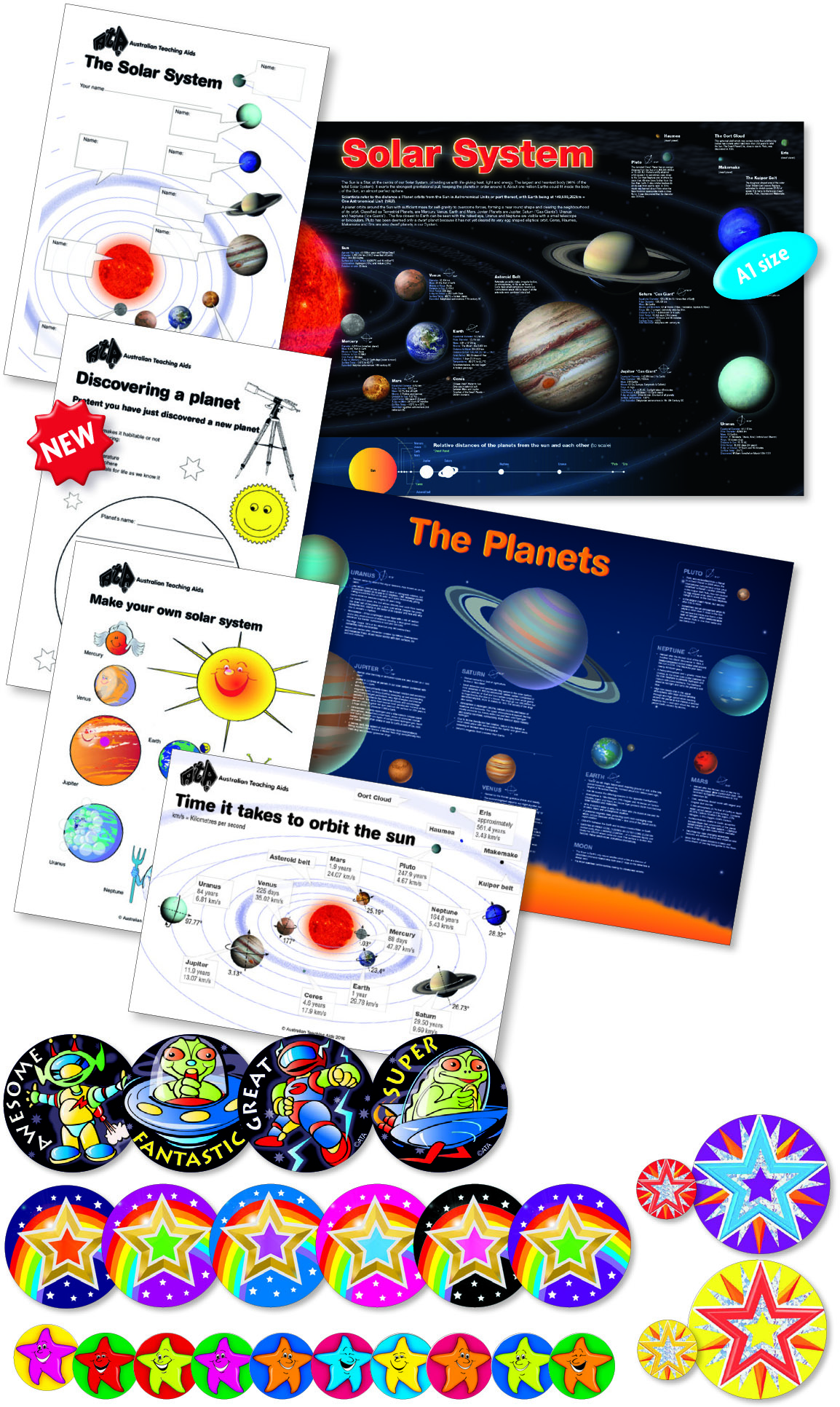 ATA Activity Pack Solar System Pack (charts, notes & stickers)