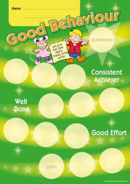 Good Behaviour Award Achievement Cards (CARD) Pack 20