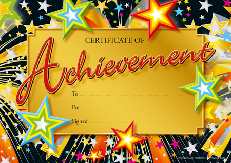Achievement Merit Certificates (CARD) Pack 20