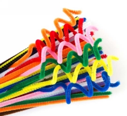 Pipe Cleaners Chenille Asst Standard Colours 6mm x 300mm Pkt100