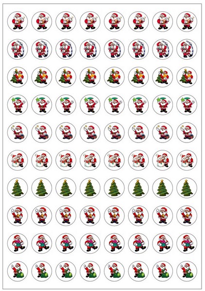 Christmas Santas Dynamic Glitz Kids Stickers Pack 800