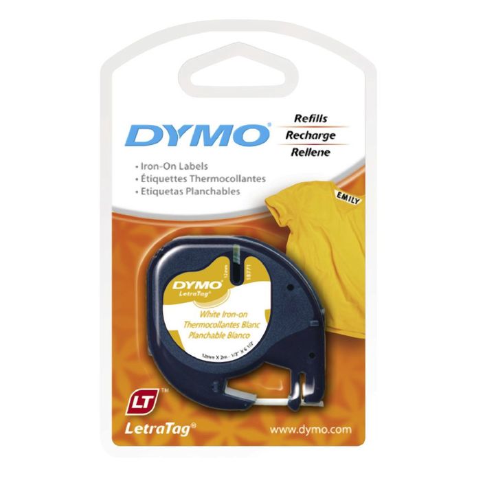 Dymo Letratag Tape Iron-On (Cloth) 12mm x 2M (FS)
