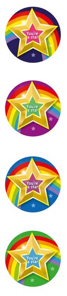 You're A Star 40mm Merit Stickers Pack 48