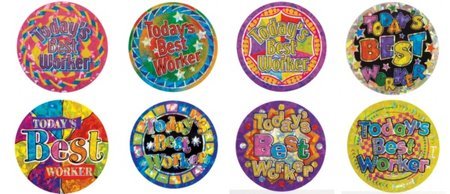 Today's Best Worker Laser Stickers Pack 84