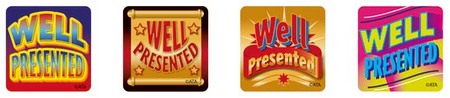 Well Presented Metallic Stickers Pack 96